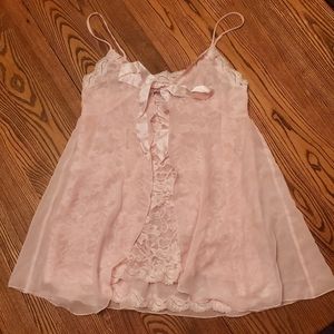 Vintage Victoria Secret Lingerie Baby Pink Slip Dress